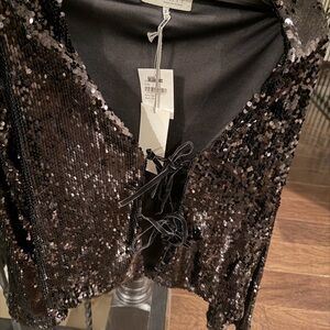 Wayf Black Sequin Jacket